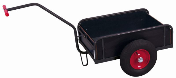 Ročni voziček VARIOfit s stransko steno, zunanje mere: 1.600 x 810 x 860 mm (ŠxGxV), kolesni par: pnevmatike, zu-1281/AG