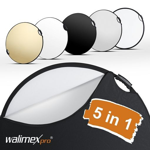 Walimex pro 5v1 zložljiv reflektor wavy comfort Ø56cm, 22459