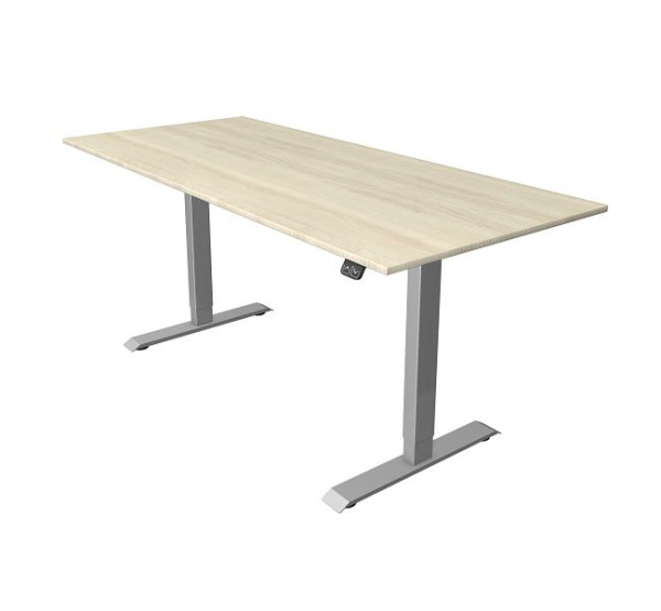 Kompaktna miza Kerkmann Š 1800 x G 800 mm, električno nastavljiva višina od 740-1230 mm, javor, 10227750