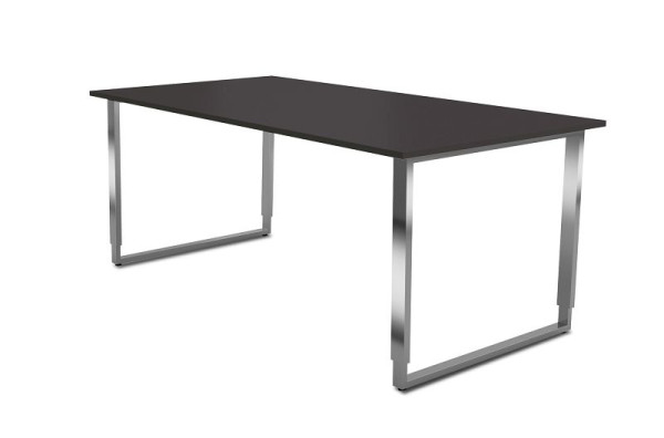Kerkmann po višini nastavljiva pisalna miza z železnim okvirjem, Aveto, Š 1800 x G 800 x V 680-820 mm, antracitna, 11430413