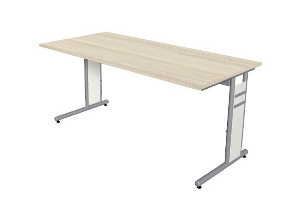 Pisalna miza Kerkmann z okvirjem C-noge, Form4, Š 1600 mm x G 800 mm x V 680-820 mm, javor, 11412550