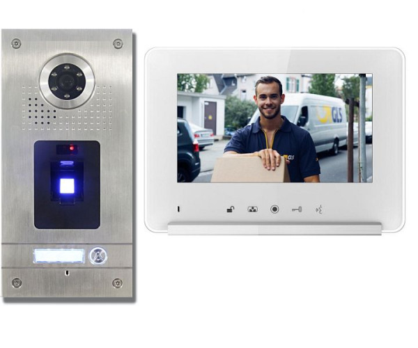 Anthell Electronics 1-družinski barvni video domofon s prstnimi odtisi s shrambo slik, s 7" monitorjem, CKZ1-690S1-1