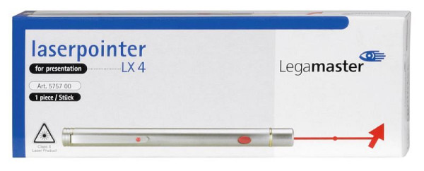 Laserski kazalec Legamaster LX4, rdeča laserska točka, 7-575700