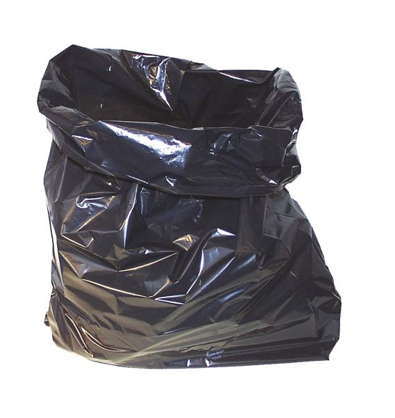 Busching vreče za odpadke s spodnjim varjenjem, 630x850x0,03 mm, 70 litrov, LDPE, SF, črne neprozorne, pakiranje 300, 399