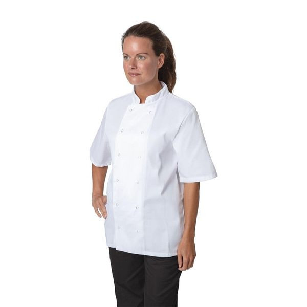 Whites kuharska jakna Boston s kratkimi rokavi bela L, B250-L