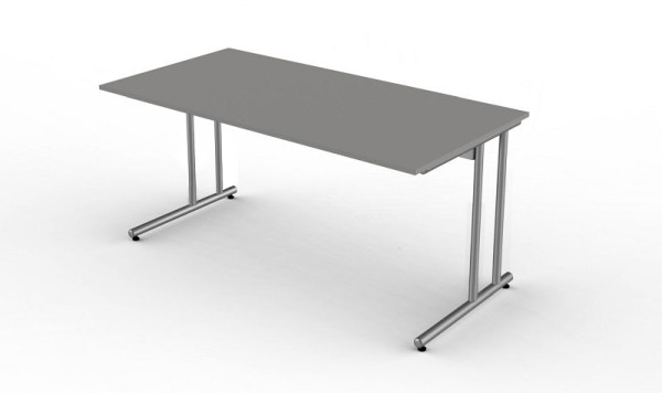 Pisalna miza Kerkmann z okvirjem C-noge, Start Up, Š 1600 mm x G 800 mm x V 750 mm, barva: grafit, 11434512