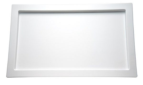 APS GN 1/1 pladenj -FRAMES-, 53 x 32,5 cm, višina: 2 cm, melamin, bela, 84046