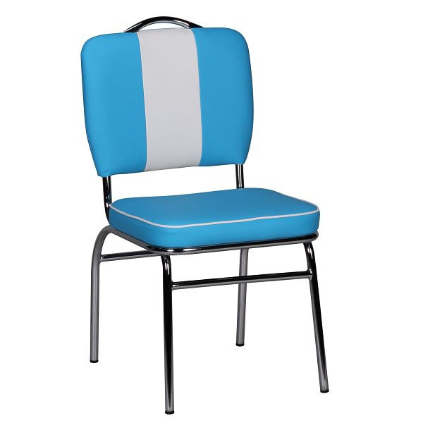 Wohnling jedilniški stol Elvis American Diner 50s retro modro bel, WL1.717