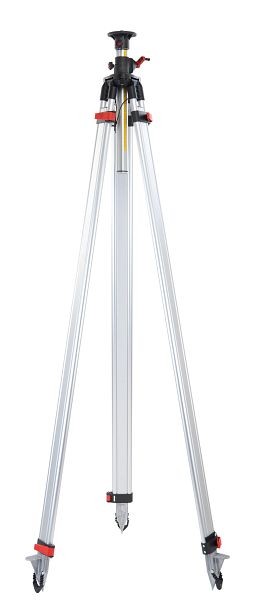 NESTLE dvižni trinožni aluminij, srednje težak, samozaklepanje, 200-394 cm, aluminijasta glava, vodna tehtnica in gumijasta kapica za noge, 13402000