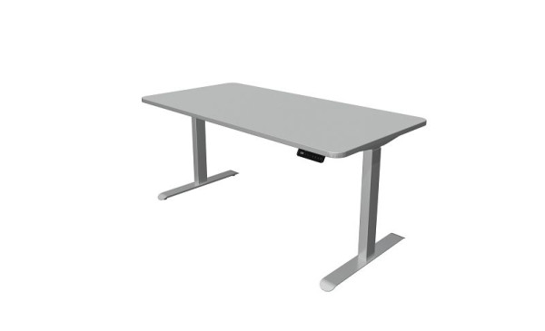 Kerkmann sedeča/stoječa miza, Move 3 Premium, Š 1600 x G 800 mm, električno nastavljiva višina od 720-1210 mm, svetlo siva, 10331211
