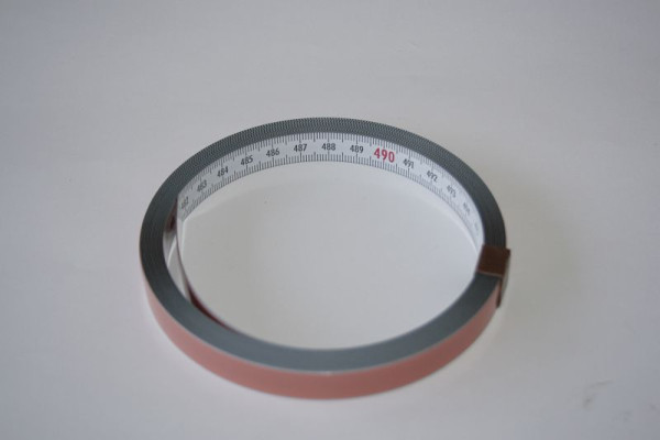 ELMAG merilni trak za pisto, samolepilni, 0-5000 mm, od leve proti desni, širina 13 mm, 9709295