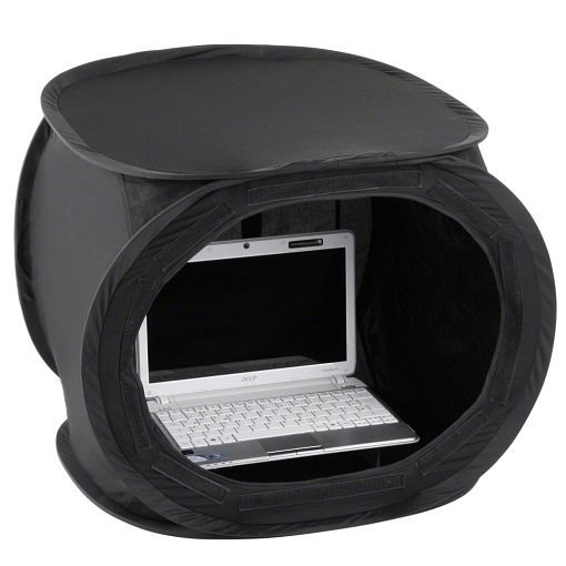 Walimex Pop-Up šotor za prenosni računalnik 50x50x50cm super črn, 17344