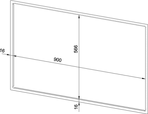Wagner EWAR pokrivni okvir za dimenzije naprave 900x566, mat, 768661