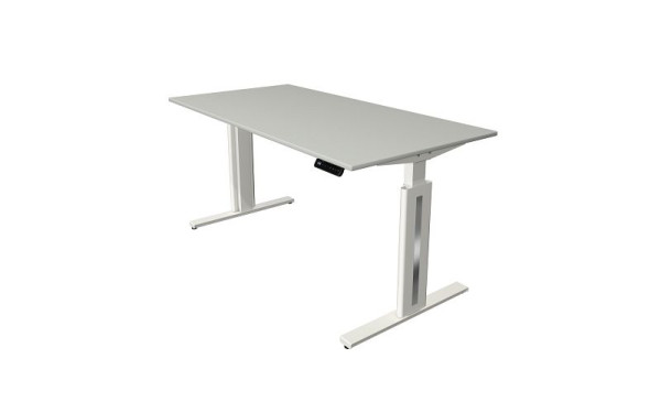 Kerkmann Move 3 sveža sedeča/stoječa miza, Š 1600 x G 800 mm, električno nastavljiva višina od 720-1200 mm, svetlo siva, 10184311