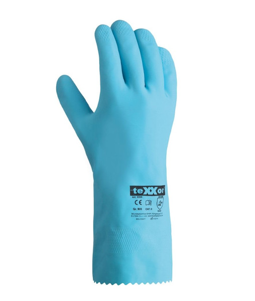 teXXor gospodinjske rokavice NATURAL LATEX, modre, vel.: 6, pakiranje 200 parov, 2225-6