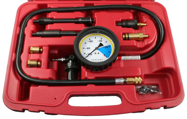Tester izgube tlaka v pušah za bencinske in dizel motorje, 10x1/12x1,25/14x1,25/18x1,5/24x2 mm, 100514