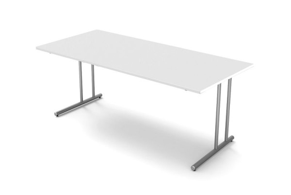 Pisalna miza Kerkmann z okvirjem C-noge, Start Up, Š 1800 mm x G 800 mm x V 750 mm, barva: bela, 11434110