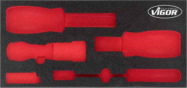 VIGOR 2-komponentni vložki iz mehke pene, mere vložkov / velikost predala: S (188 x 393 x 35 mm), uporaba: V5017, V5017-L