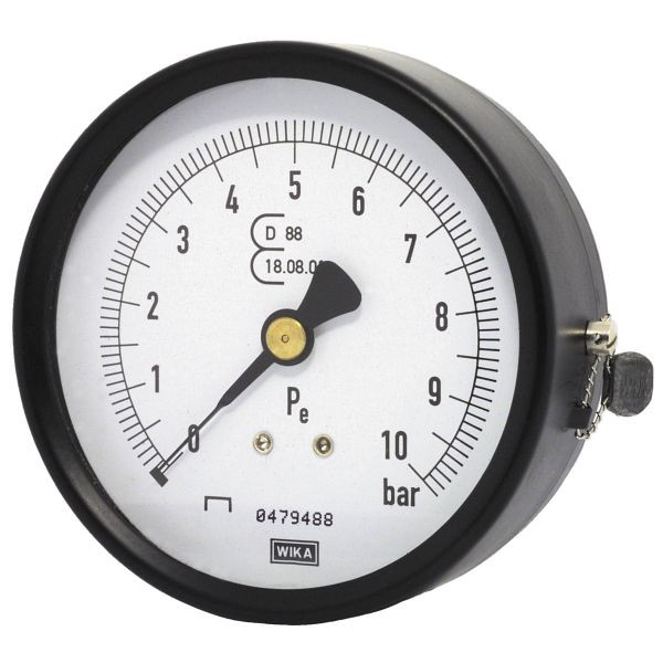 ELMAG manometer 0-10 bar 'kalibriran', Ø 80 mm, Ø 1/4', zunanji navoj zadaj, 46117