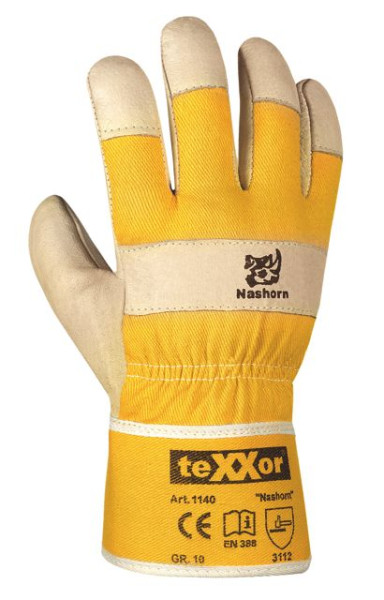teXXor rokavice iz polnozrnatega prašičjega usnja "RHINO", PU: 120 par., 1140