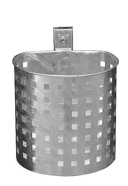 Rennerjev polokrogel zabojnik za odpadke cca 20 L, perforiran, za montažo na steno in steber, vroče pocinkano, 7057-02FV