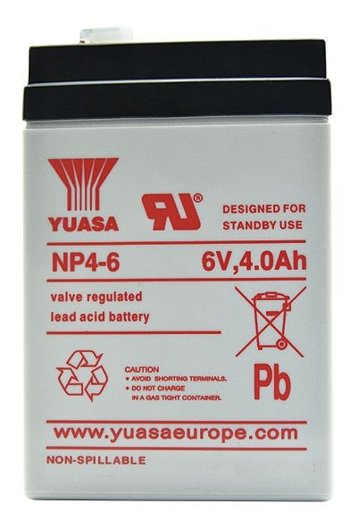 Svinčeno-kislinski akumulator Yuasa 6 V, 4,5 Ah za PL-850, PL-838 LB, 300121
