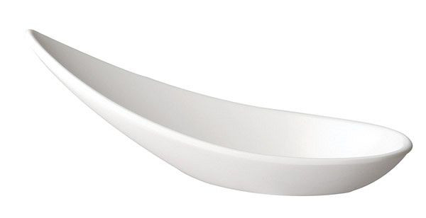 APS žlička za hrano z prsti -MING HING-, 11 x 4,5 cm, višina: 4 cm, melamin, bela, pakiranje 60 kos, 83842