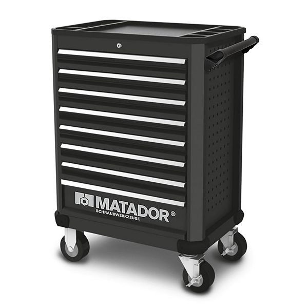MATADOR RATIO delavniški voziček z 8 predali, prazen, 1000 x 470 x 720 mm, 8163 0030
