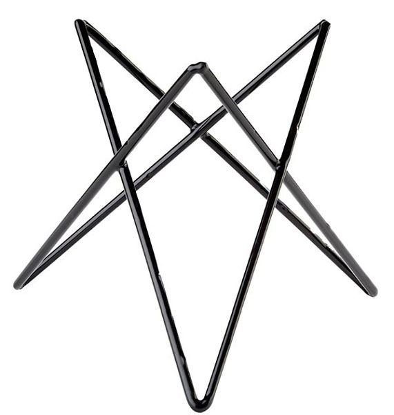 APS bifejsko stojalo -PRISMA-, Ø 26 cm, višina: 20 cm, kovina, črno prevlečeno, protizdrsna gumijasta prevleka, 33273