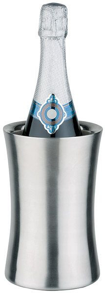 Hladilnik za steklenice APS, Ø 12,5 cm, višina: 19 cm, nerjaveče jeklo, mat polirano, notranji Ø 10 cm, dvojna stena, za 0,5 - 1,5 litrske steklenice, 36038