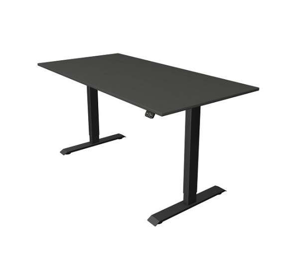 Kerkmann sedežna/stoječa miza Š 1600 x G 800 mm, električno nastavljiva višina od 740-1230 mm, antracit, 10181713