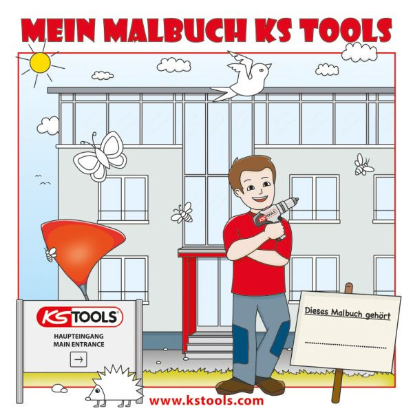 Otroška pobarvanka KS Tools Tools, 100211