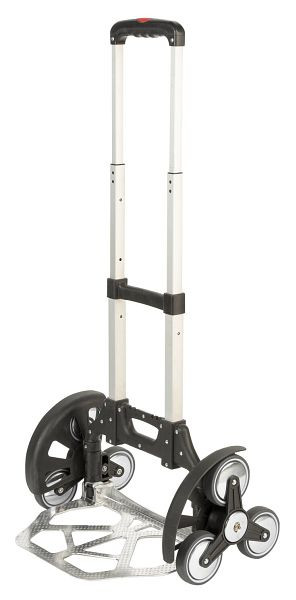 BS transportni voziček z valji, zložljiv, aluminijasta lopata, 2x3 termopl.gumirana kolesa za uporabo po stopnicah, nosilnost 60 kg, TRT.060