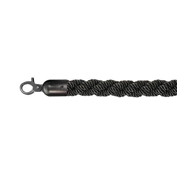 VEBA pregradna vrvica luksuzna črna, črna, Ø 3 cm, dolžina 157 cm, 10102BLBL