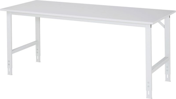 Delovna miza serije RAU Tom (6030) - višinsko nastavljiva, melaminska plošča, 2000x760-1080x800 mm, 06-625M80-20.12
