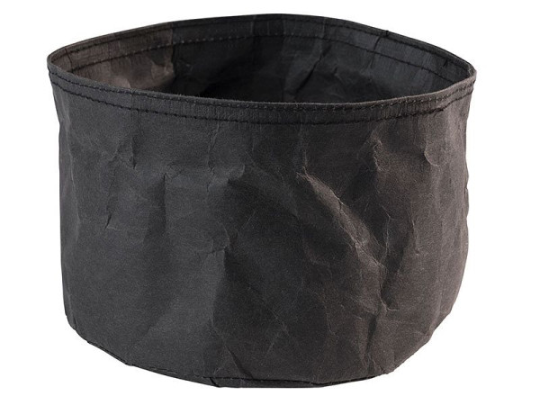 APS torba za kruh -PAPERBAG-, Ø 17 cm, višina: 11 cm, papir v videzu usnja, črna, 30441