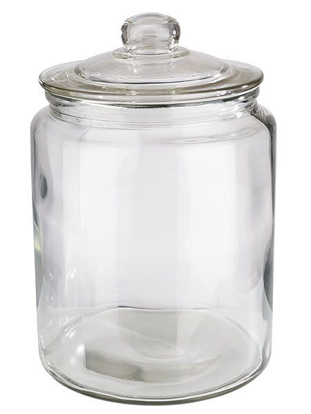 APS kozarec za shranjevanje -CLASSIC-, Ø 20 cm, višina: 30 cm, steklo, polietilen, 6 l, vključno s steklenim pokrovom, 82253