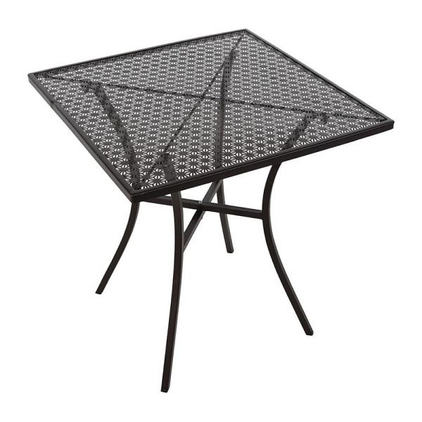 Kvadratna bistro miza Bolero v ozkem jeklenem črnem dizajnu 70 cm, GG706