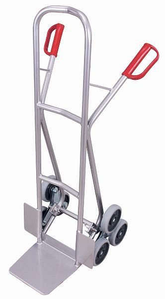 VARIOfit aluminijast stopniščni voziček, 2 trikraki kolesni zvezdi, zunanje mere: 610 x 630 x 1.310 mm (ŠxGxV), ap-1300