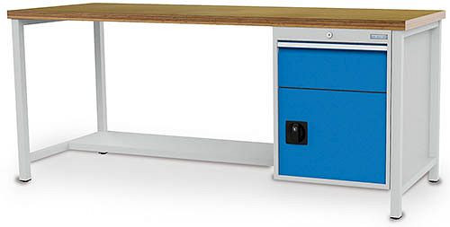 Bedrunka+Hirth škatlasta delovna miza serije 2000 R18-24, 1x200mm, polni izvlek predala 100%, 2000 x 750 x 859 mm, 03.19.17V