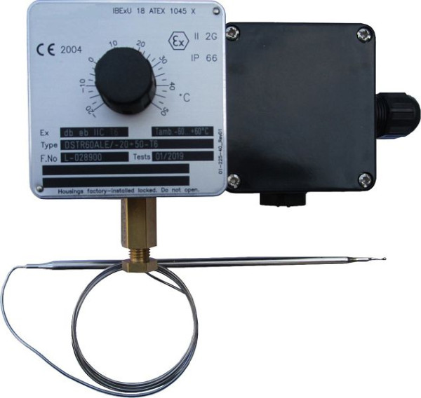 Schultze TR60E-50 Ex sobni termostat, nastavljiv -20 do +50°C, z vrtljivim gumbom, 16A 230V, IP66, EX TR60E-50