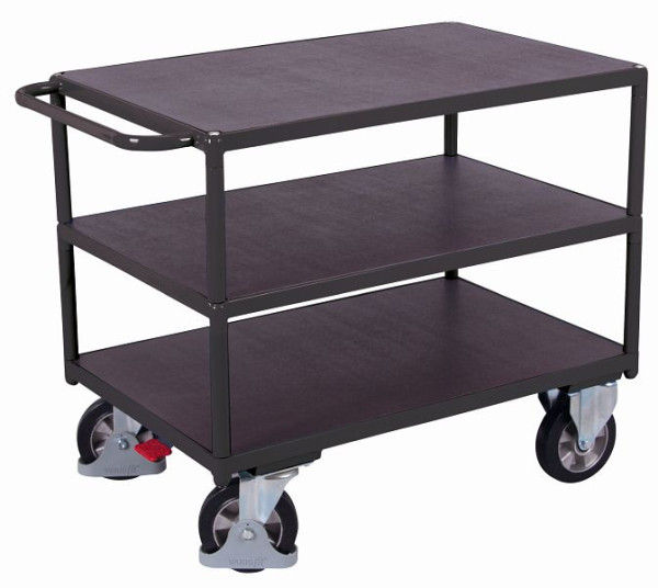 VARIOfit težki namizni voziček s 3 nakladalnimi območji, zunanje mere: 1.190 x 700 x 925 mm (ŠxGxV), sw-700.617/AG